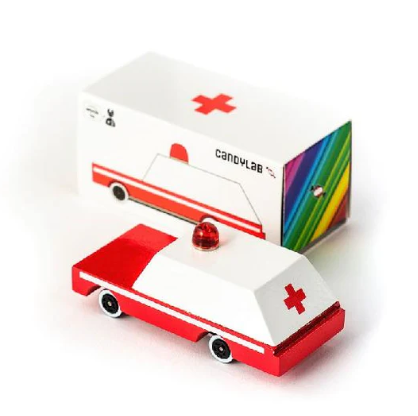 Candycar Ambulance Car - Wooden Toy Vehicle