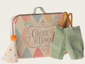 Maileg Clown clothes in suitcase, little brother mouse