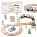 30-PC Wooden Train Set