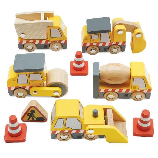 Wooden Construction Toy Cars