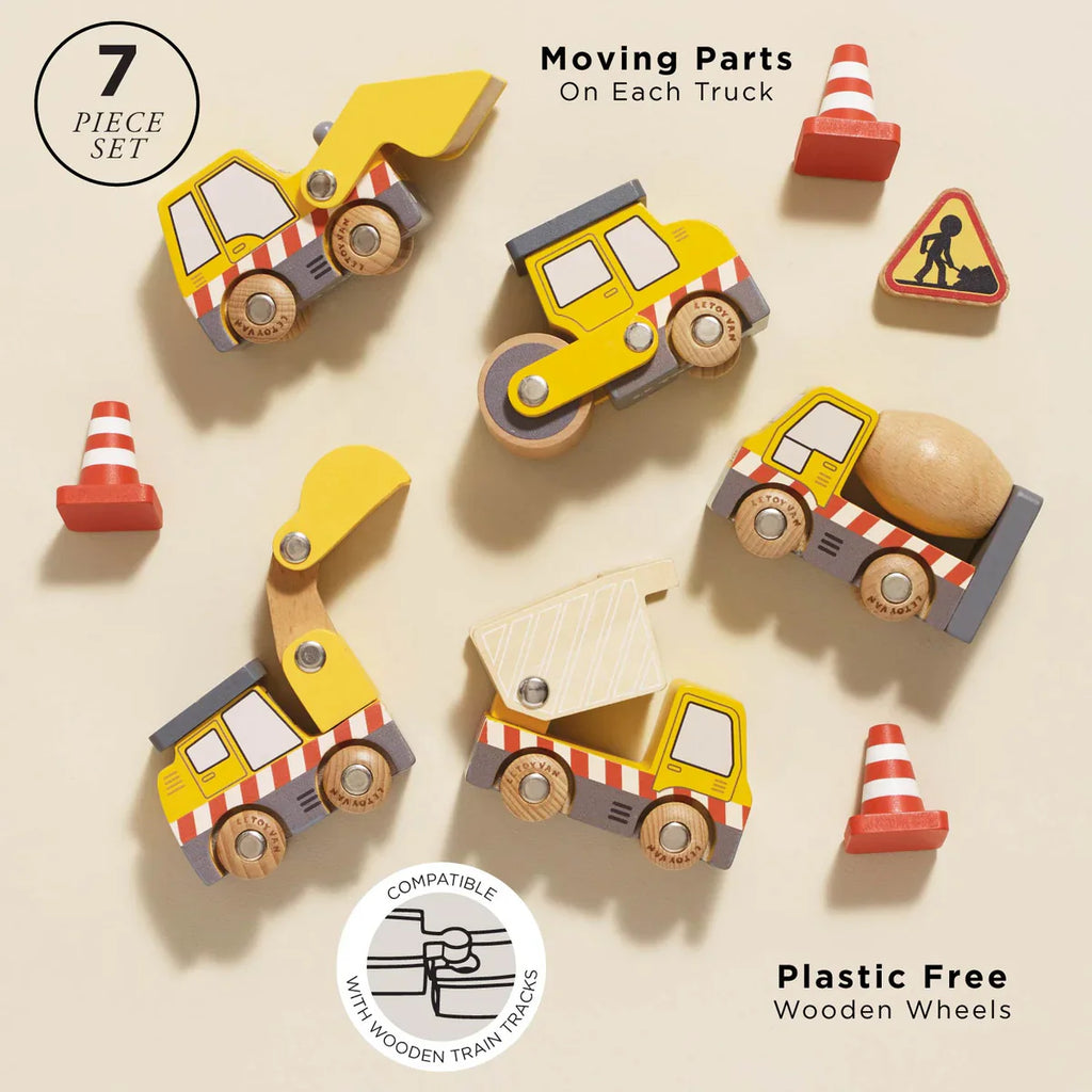 Wooden Construction Toy Cars