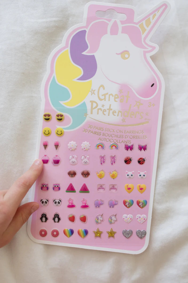 Oh Flossy Kids Stick-On Earrings | 30 Fun & Colourful Designs