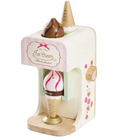 Wooden Ice Cream Machine & Play Food Cones - Pretend Dessert Toy