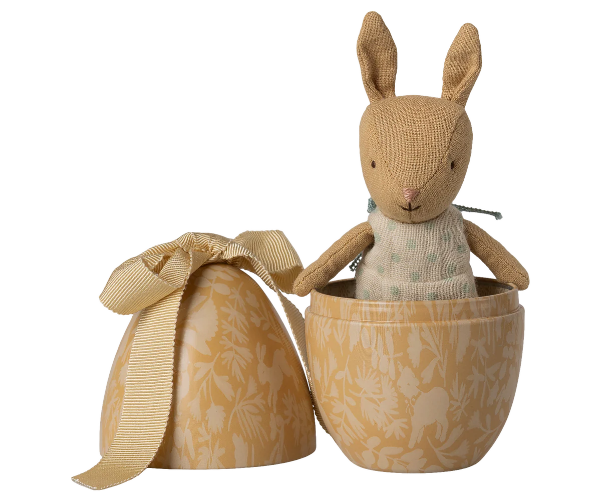 Maileg Easter egg with micro animal (rabbit or lamb), Small