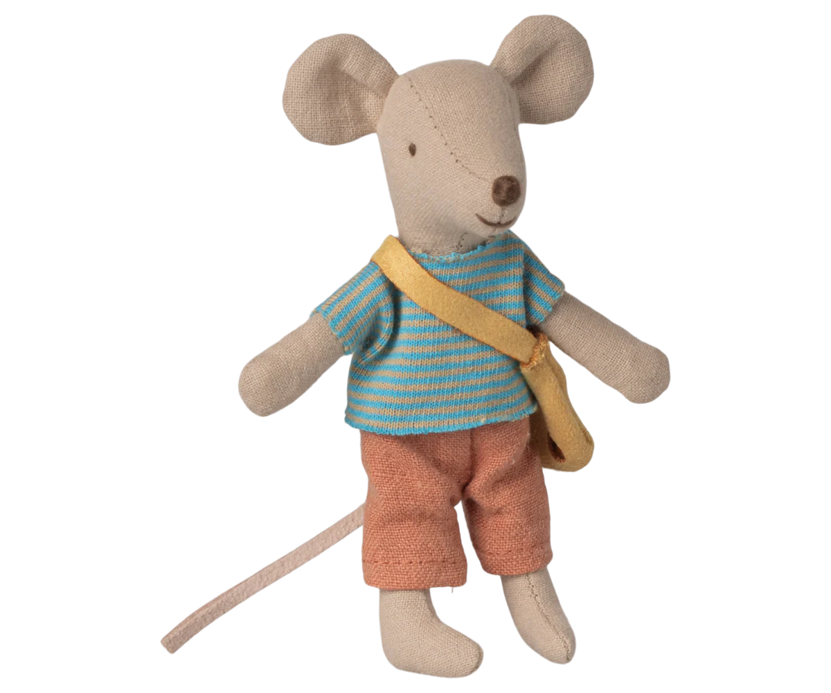 PREORDER Maileg Little brother mouse with bag