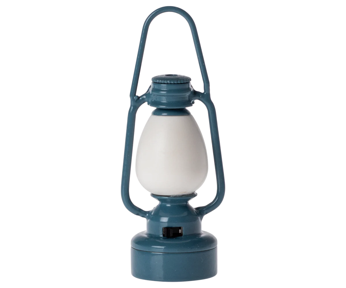 Maileg Vintage lantern, Mouse - Blue