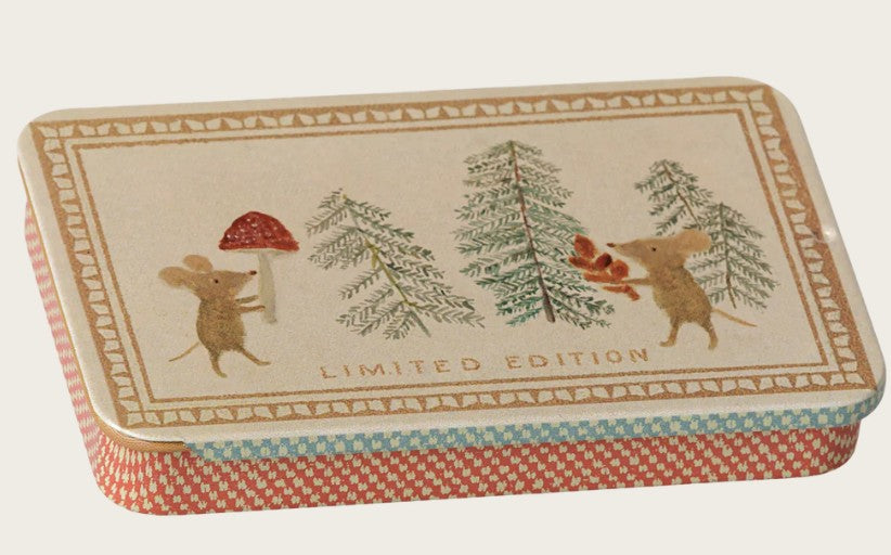 PREORDER Maileg Metal Box - Christmas Mice