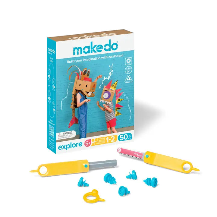 Explore Kit | Makedo Cardboard Construction Set – 50 Pieces