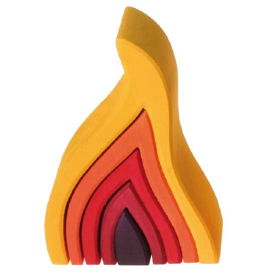 Medium Fire (Yellow-Red) Wooden Nesting Toy