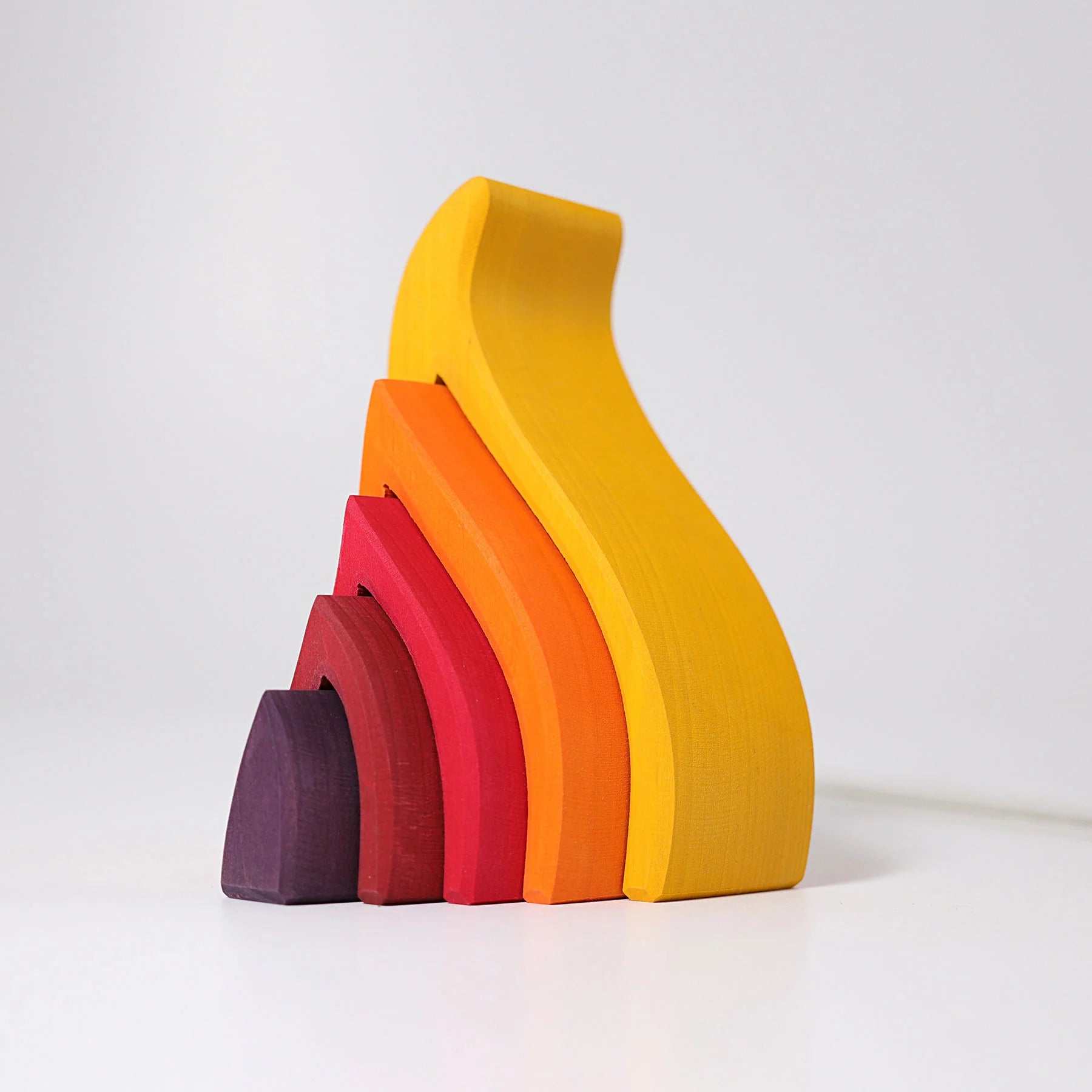 Medium Fire (Yellow-Red) Wooden Nesting Toy