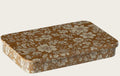 Maileg Metal box with sliding lid, blossom - ocher