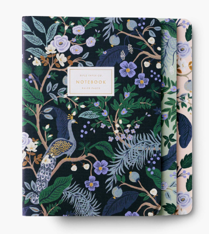 Set of 3 Peacock Notebooks