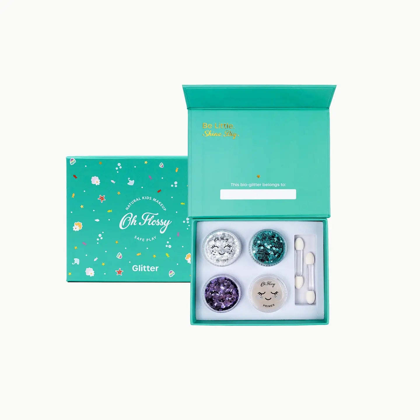 Oh Flossy Kids Under the Sea Glitter Set | 3 Biodegradable Glitter Mixes + Primer