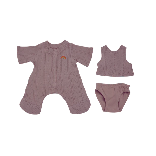 Dinkum Dolls Pointelle PJ Set - Lavender