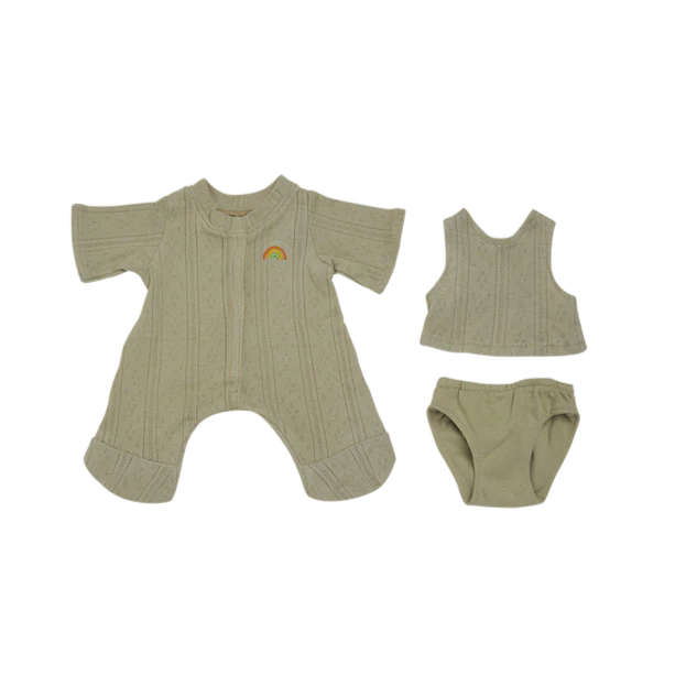Dinkum Dolls Pointelle PJ Set - Sage