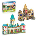 PicassoTiles 70pc 2-in-1 Castle Magnetic Tile Building Set