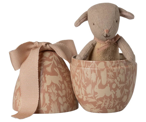 Maileg Easter egg with micro animal (rabbit or lamb), Small
