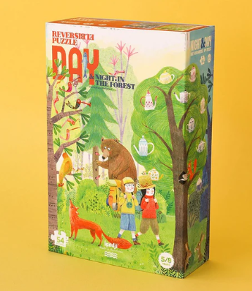 Puzzle Night & Day | Reversible Forest Learning Puzzle