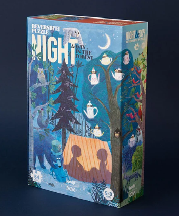 Puzzle Night & Day | Reversible Forest Learning Puzzle