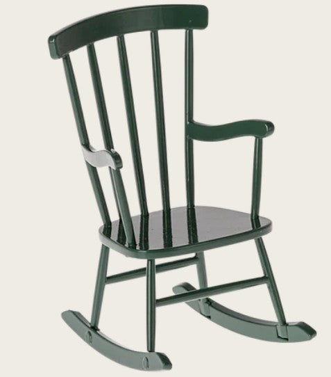 Maileg rocking chair, mouse - dark green