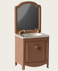 Maileg Sink dresser, mouse - dark powder