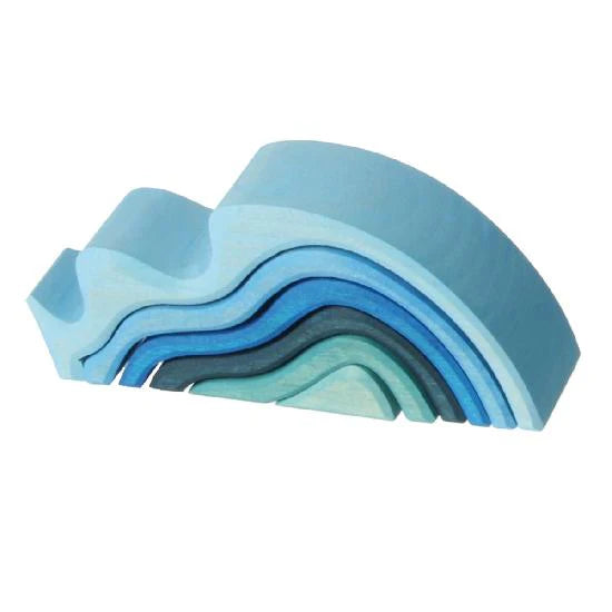 Small Blue Water Waves Nesting Toy