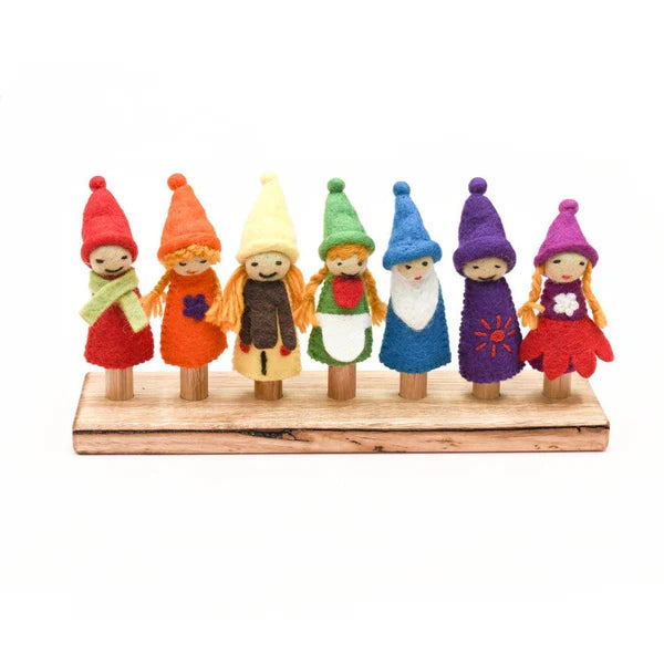 Rainbow Gnomes Finger Puppets