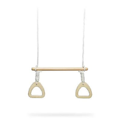 Trapeze with Rings - Beechwood & Birchwood Kids Swing