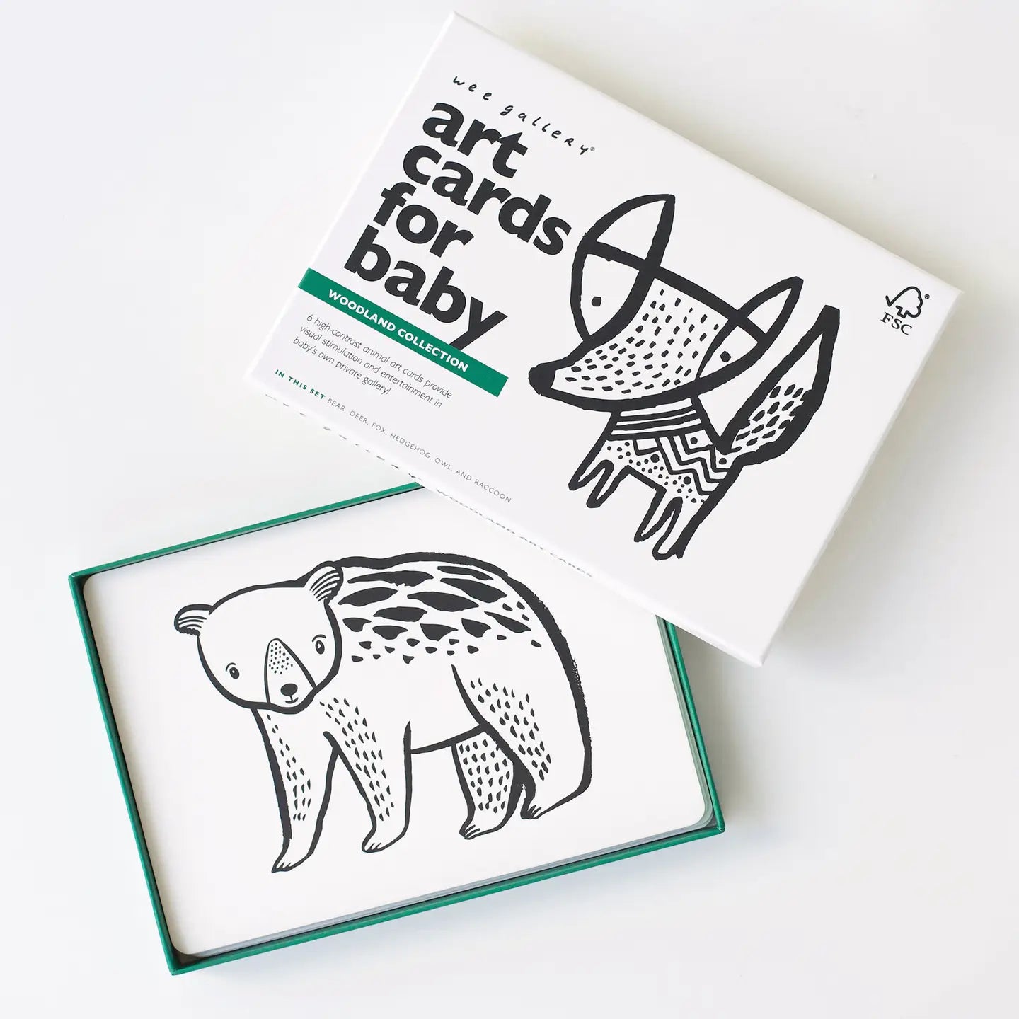 Art Cards for Baby – Woodland Animals | High-Contrast Infant Flash Cards