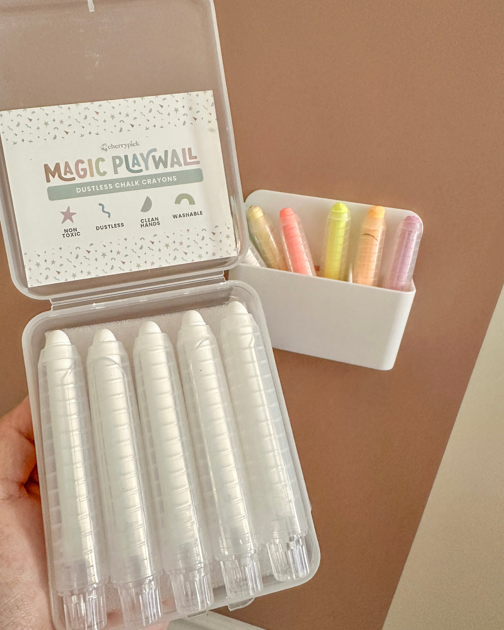 Dustless Chalk Crayons + Magnetic Holder