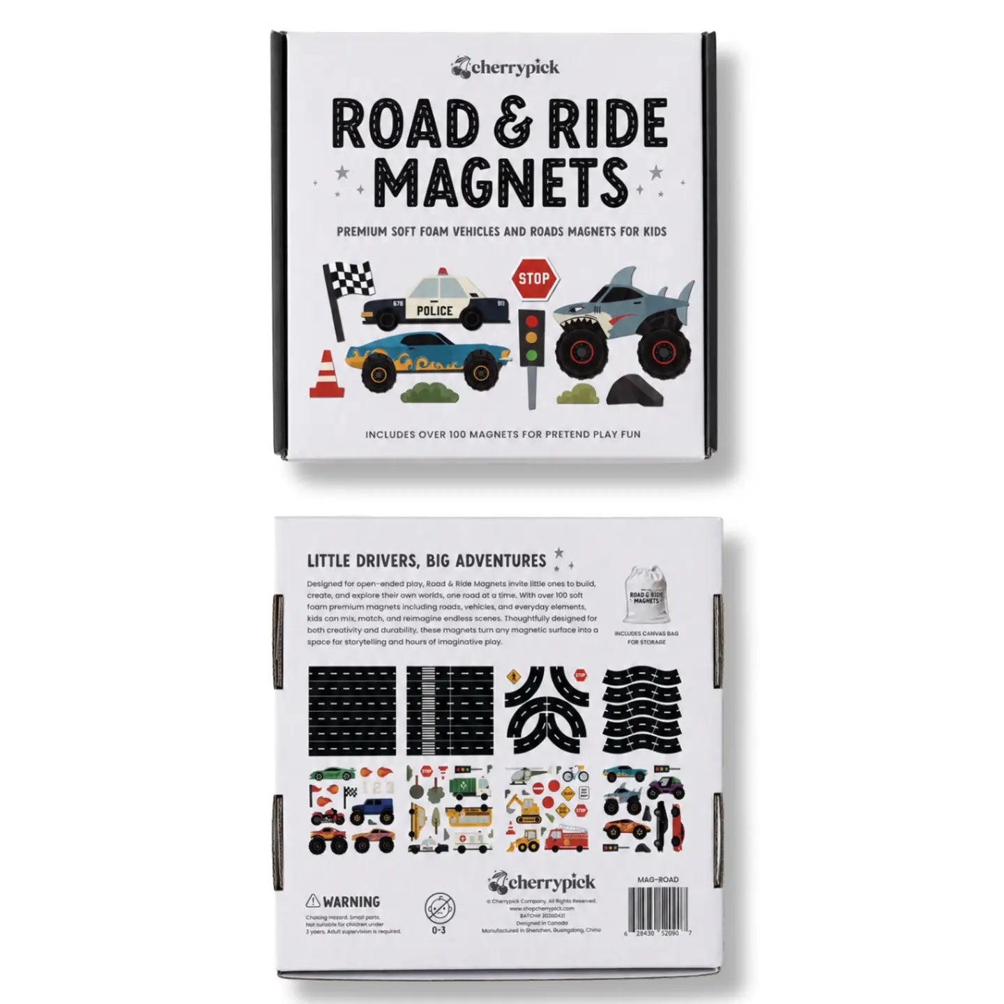 Road and Ride Car Magnets Set (100 pcs)