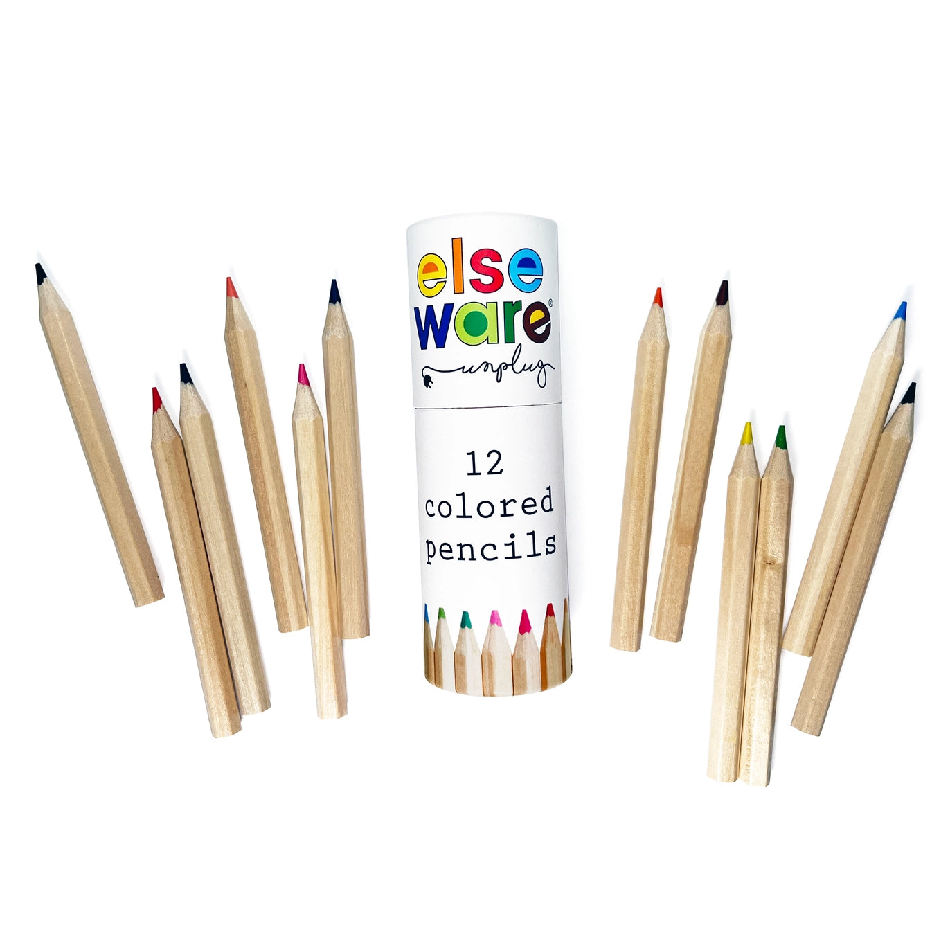Travel Size Coloured Pencils - 12 Colours
