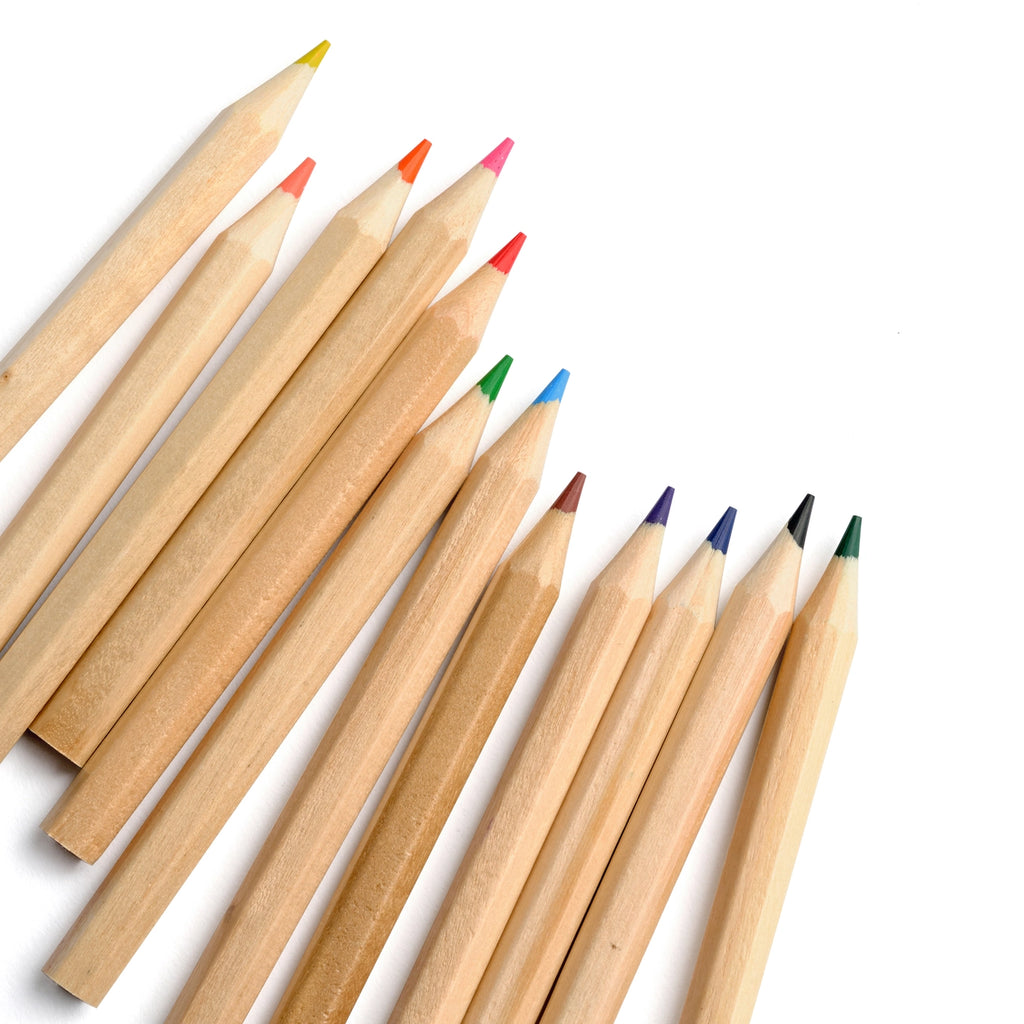 Travel Size Coloured Pencils - 12 Colours