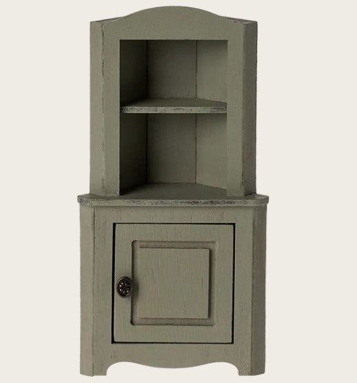 Maileg Corner Cabinet, Mouse - Light Green