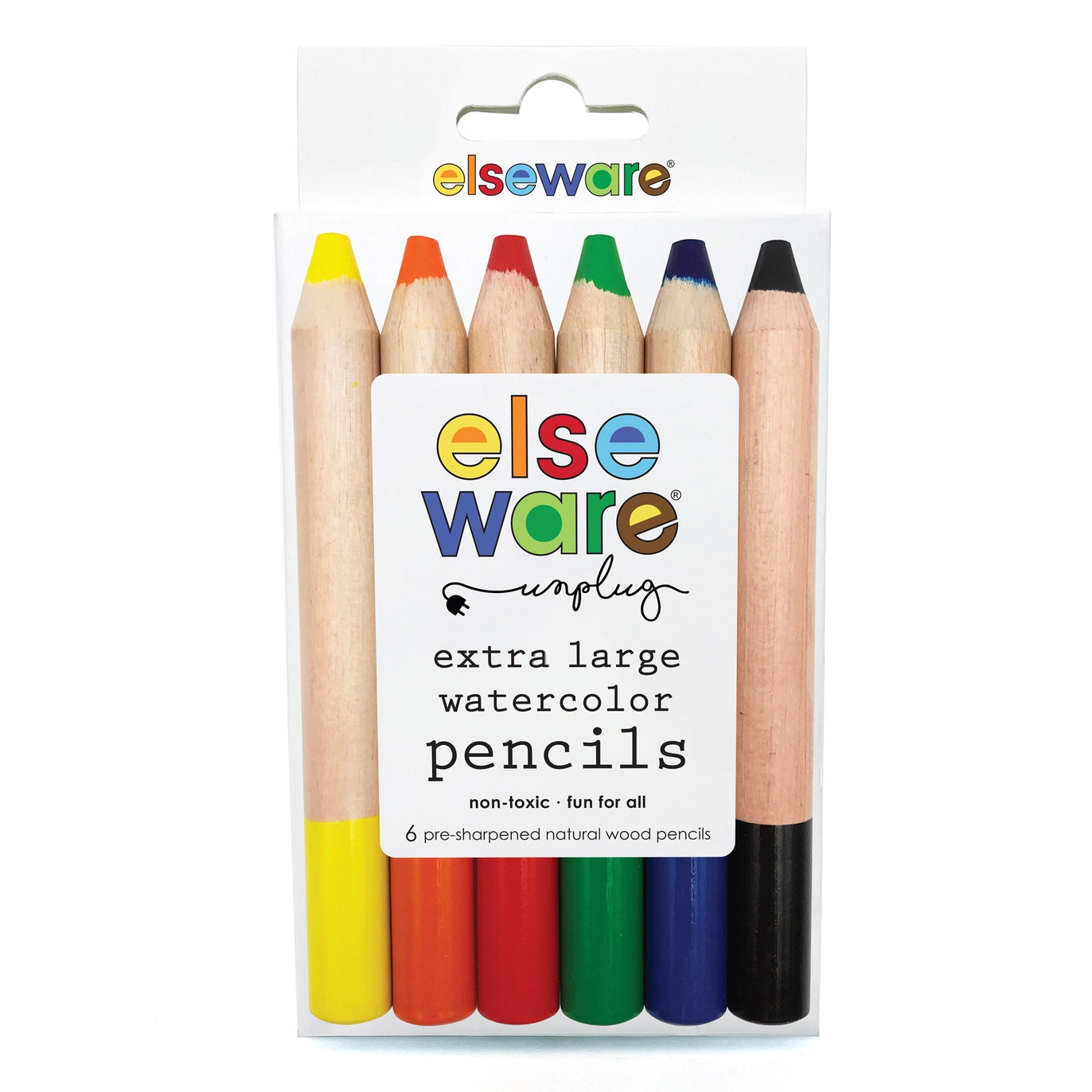 Extra Large Watercolour Pencils - 6 Colours