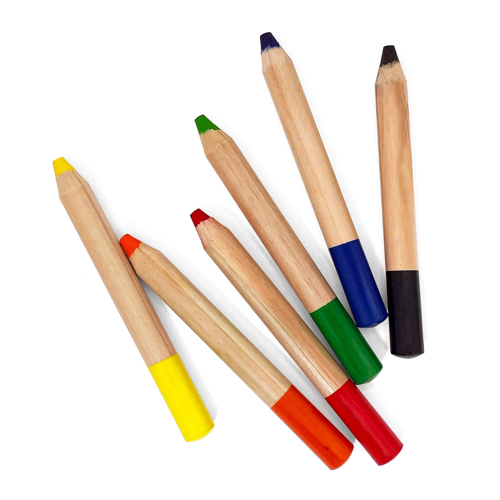 Extra Large Watercolour Pencils - 6 Colours