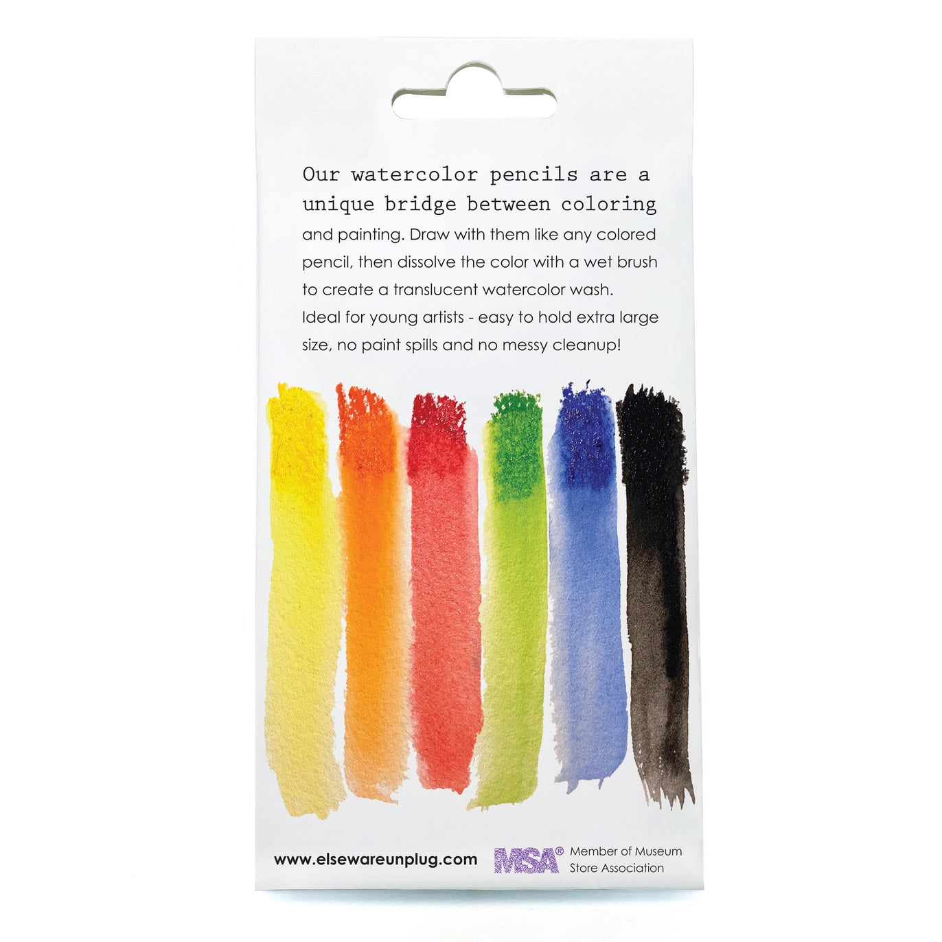 Extra Large Watercolour Pencils - 6 Colours