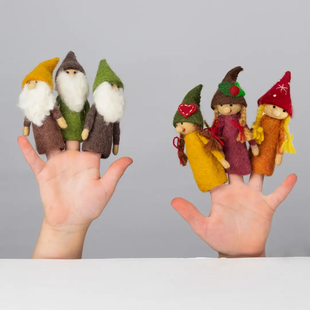 Gnome Felt Finger Puppets