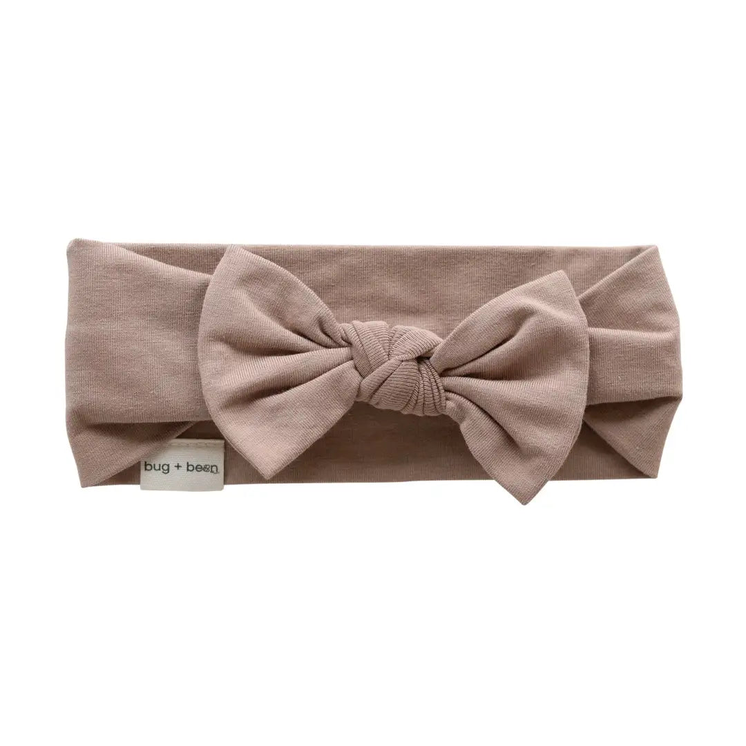 Organic Cotton Baby Knot Headband - Mocha