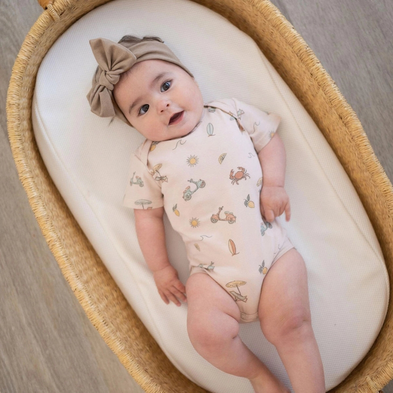 Organic Cotton Baby Knot Headband - Mocha