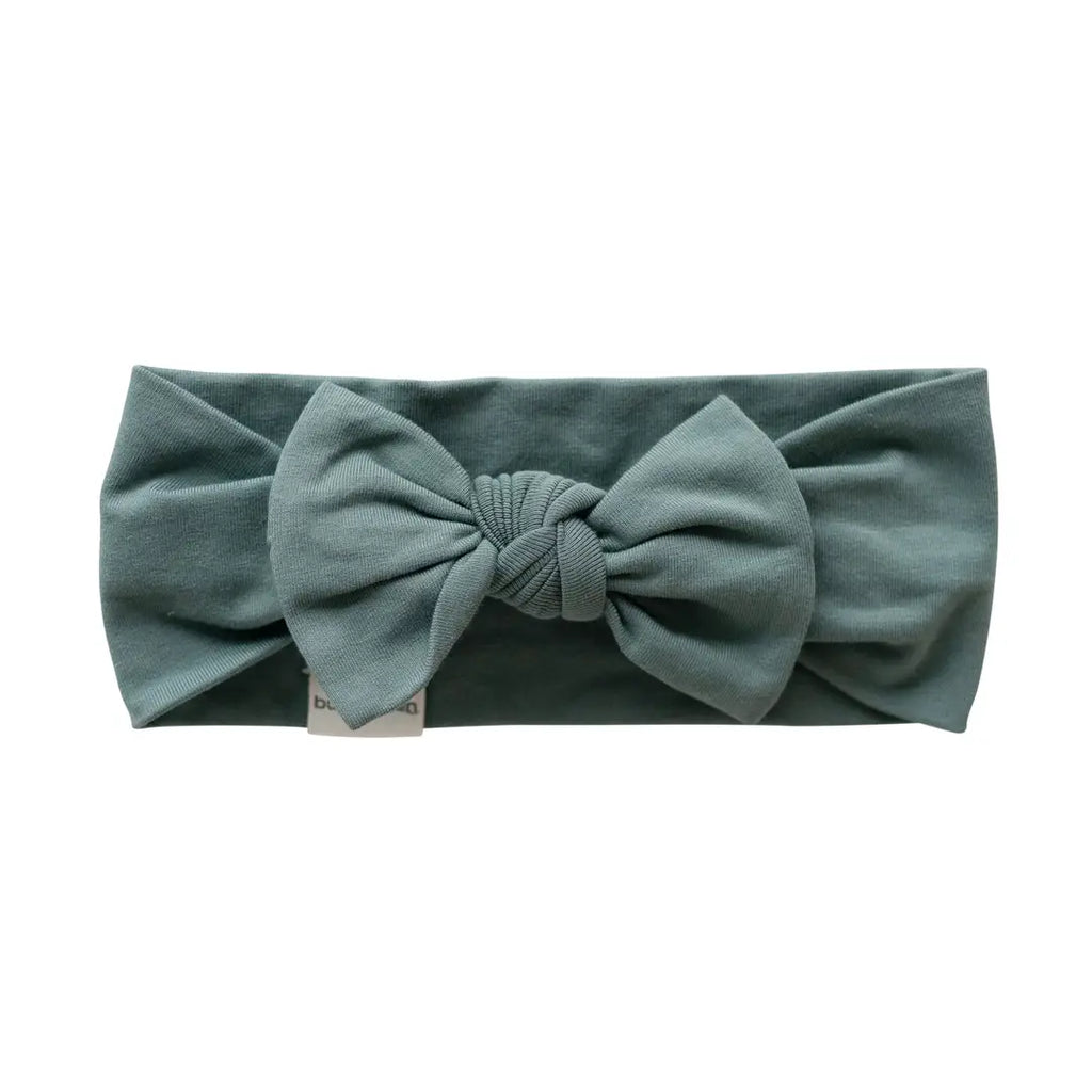 Organic Cotton Baby Knot Headband - Basil Green