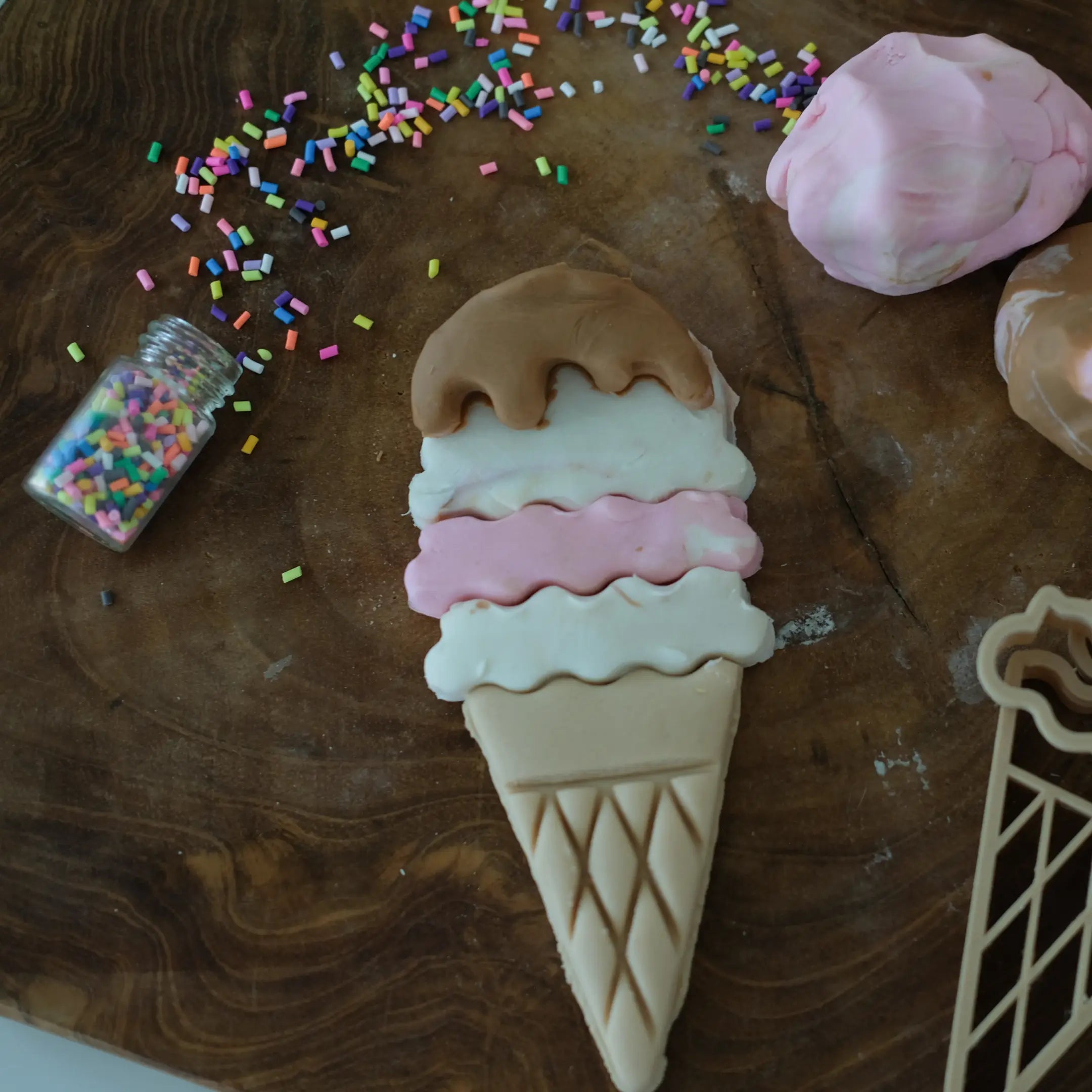Ice Cream Cutters Set - Eco Playdough Tools