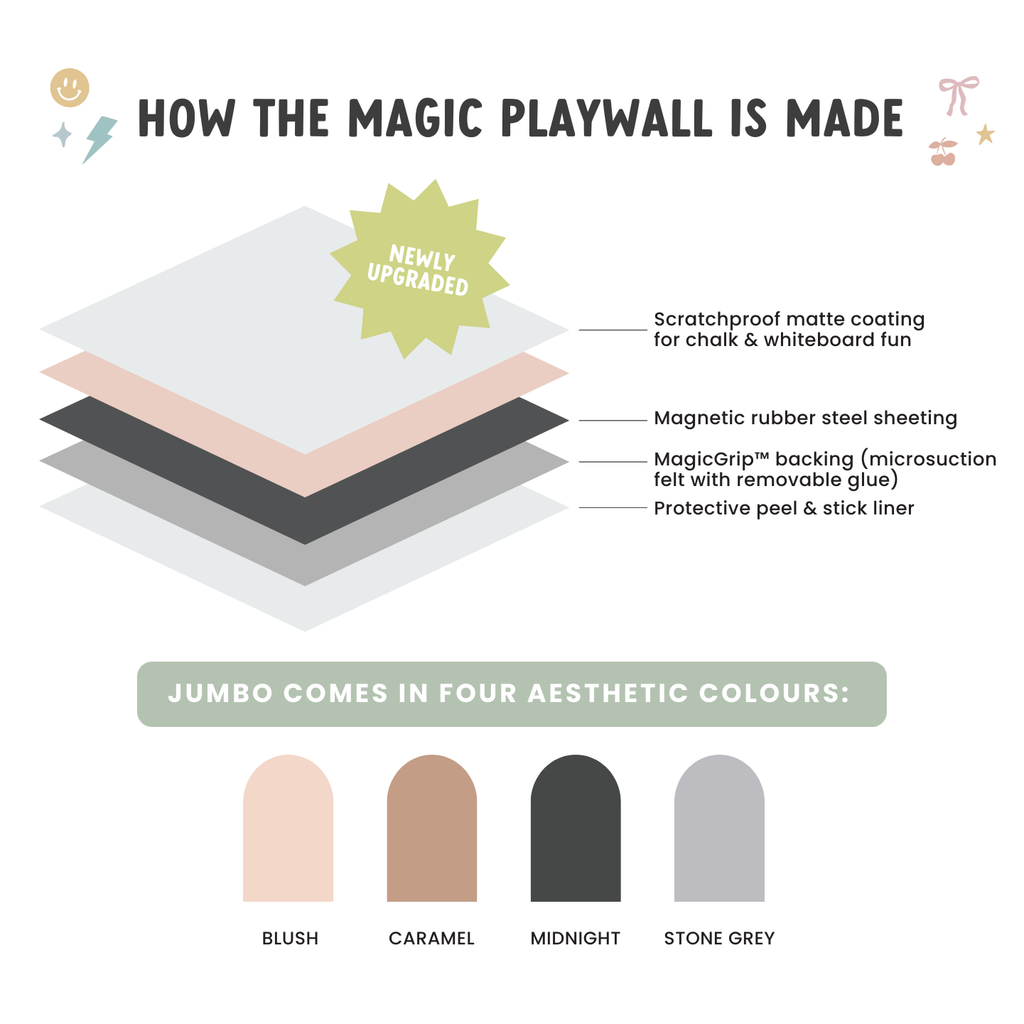 Jumbo Magic Playwall - Arch Magnetic Art Wall Decal (Sage Green)