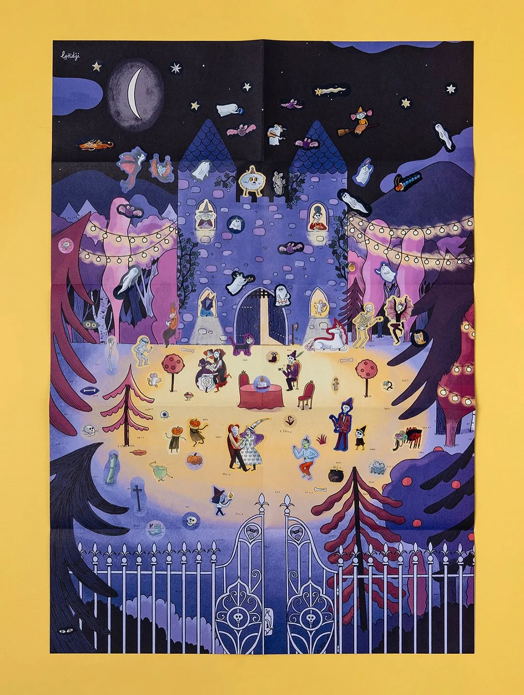 Enchanted World Poster and Stickers for Halloween