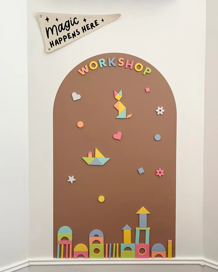 Magic Shape Set - Soft Foam Magnetic Shapes for Building