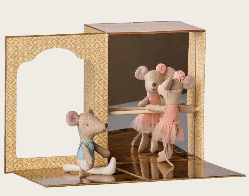 PREORDER Maileg Ballet Mice in Dance Studio, Little Sister and Brother