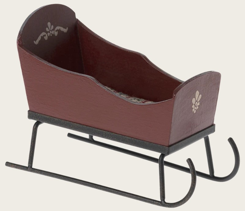 PREORDER Maileg Sleigh, Mouse (Red)