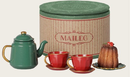 PREORDER Maileg Christmas Tea Party, Mouse (Red/Green)