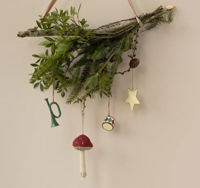 PREORDER Maileg Fabric Ornament, Mushroom (Red)