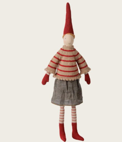 PREORDER Maileg Pixy Size 3 - Girl (Striped Knitted Sweater)
